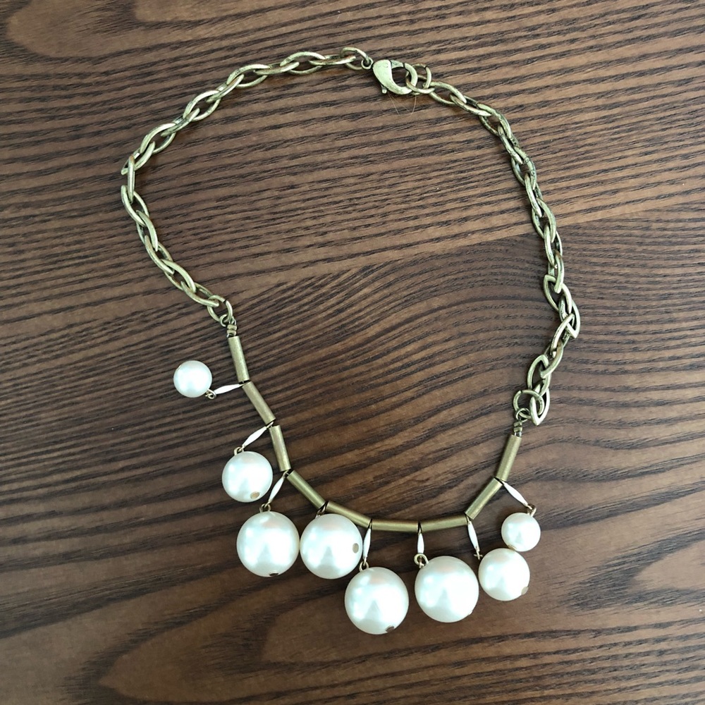 Anthropologie Pearl Dangle Necklace